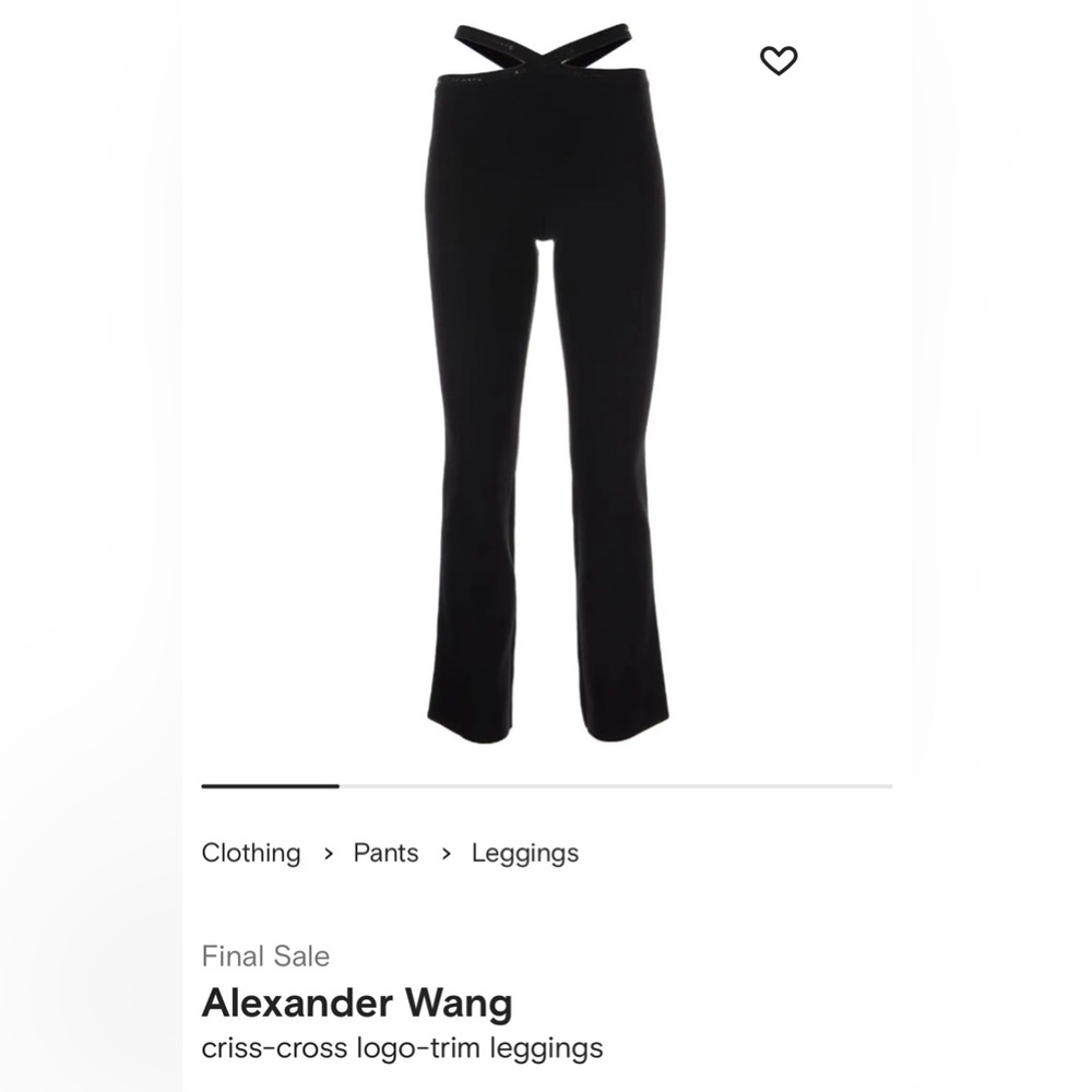 Alexander Wang criss-cross logo-trim leggings